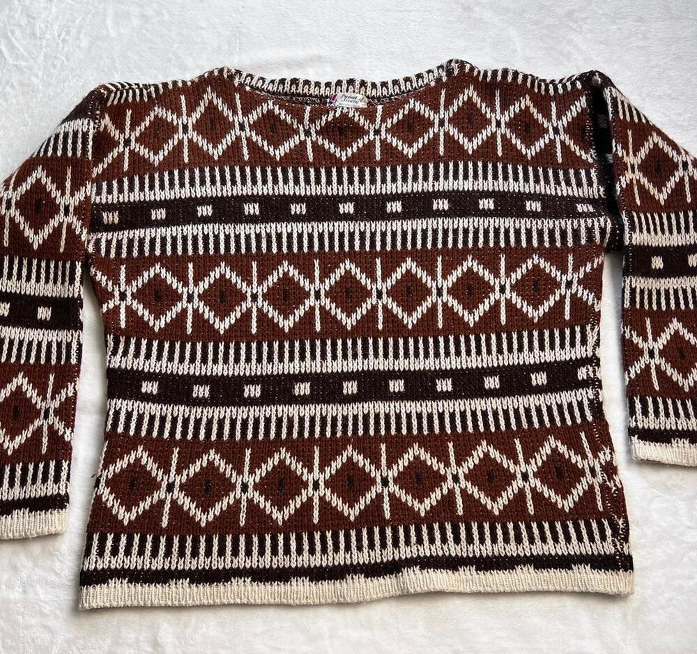 Petersen & Dekke Aztec Norway vintage Boho women’s sweater size M/L